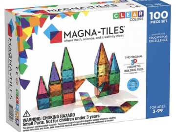 *HOT* Magna-Tiles Clear Colors 100-Piece Building Set for just $76.49 + shipping! (Reg. $120)