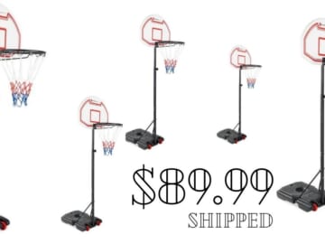 Kids Portable Basketball Hoop System for $89.99 shipped