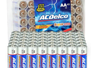 ACDelco 48-Count AA Maximum Power Super Alkaline Battery $10.99 (Reg. $14) – FAB Ratings! 3.6K+ 4.7/5 Stars! | 23¢/Battery