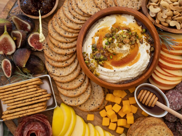 Start A New Holiday Tradition With Breton Crackers And Try My Whipped Feta Dip with Hot Honey and Pistachios