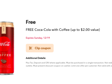 Publix Digital Coupon | FREE Coca-Cola with Coffee