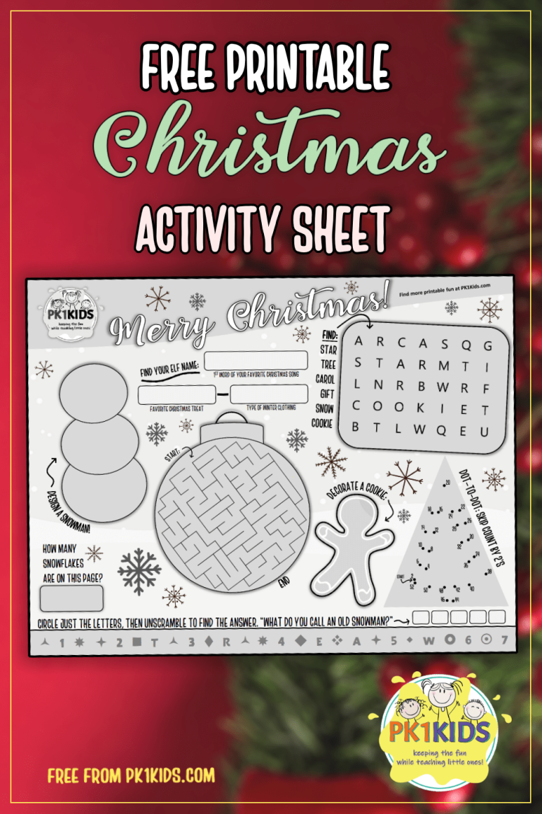 Free Christmas-Themed Activity Sheet for Kids!