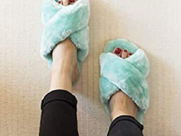 Today Only! Fuzzy Fluffy Slippers for Women and Men from $11.99 (Reg. $15+) – 3 Styles, Multiple Colors and Sizes