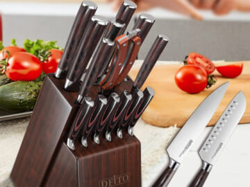 Add this FAB 15 Piece Knife Set with Block to Any Kitchen, Just $119.99 + Free Shipping After Code!