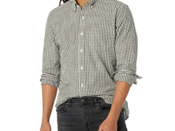 Men’s Standard-Fit Long-Sleeve Gingham Plaid Poplin Shirt from $17.60 (Reg. $25.90+) | An Amazon brand