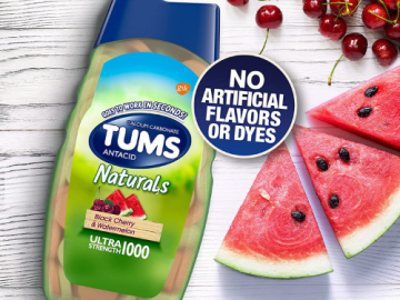 190-Count TUMS Naturals Antacid Tablets as low as $4.94 Shipped Free (Reg. $12.99) | 3¢ each tablet!
