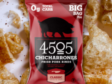 4505 Meats Classic Chili & Salt Pork Rinds 7oz $10 (Reg. $12) | Gluten Free Chicharrones and Keto Certified