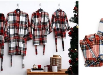Mistletoe Farms Plush Flannel Robes for $12.93