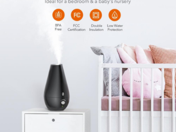 Enjoy fresher air and healthier life with this Cool Mist BPA-Free Humidifiers $19.99 After Code (Reg. $39.99)