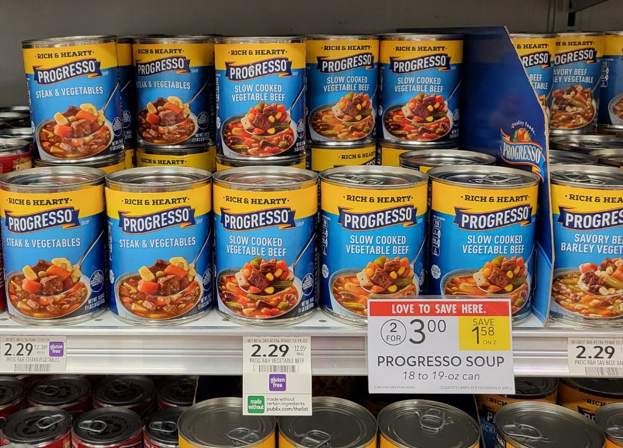 Progresso Soup Just $1.50 At Publix on I Heart Publix