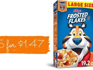 Kroger eCoupon | Get 5 Boxes of Kellogg’s Large-Size Cereal for $1.47