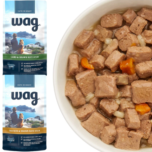 Wag 24-Count Wet Dog Food Topper Variety Pack as low as $13.06 Shipped Free (Reg. $49.21) | $0.54/pouch