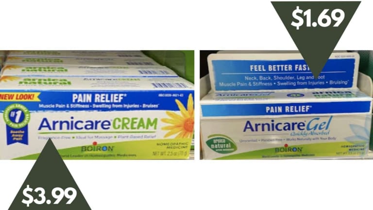Boiron Arnicare Stacking Deals | Pain Relief Cream & Gel as Low as $1.69