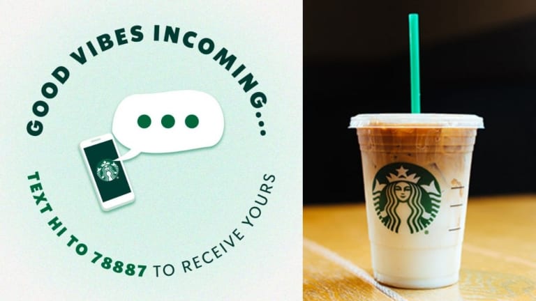 Free Starbucks Drink With Good Vibes Text