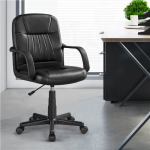 Work in Style and Comfort with this Classy Timeless Faux Leather Office Chair, Just $62.09 + Free Shipping!