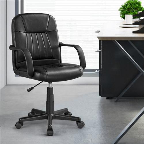 Work in Style and Comfort with this Classy Timeless Faux Leather Office Chair, Just $62.09 + Free Shipping!