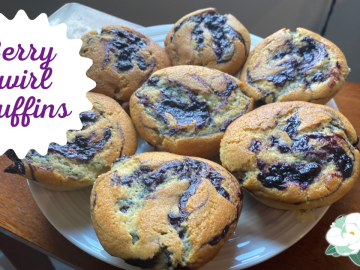 Easy Berry Swirl Muffins Recipe