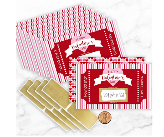 Valentine Scratch-Off Love Coupons