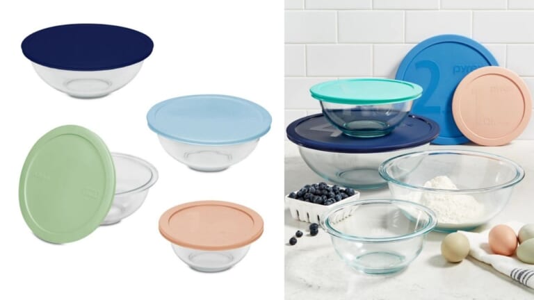 Macy’s | 8-Piece Pyrex Mixing Bowls $19.99
