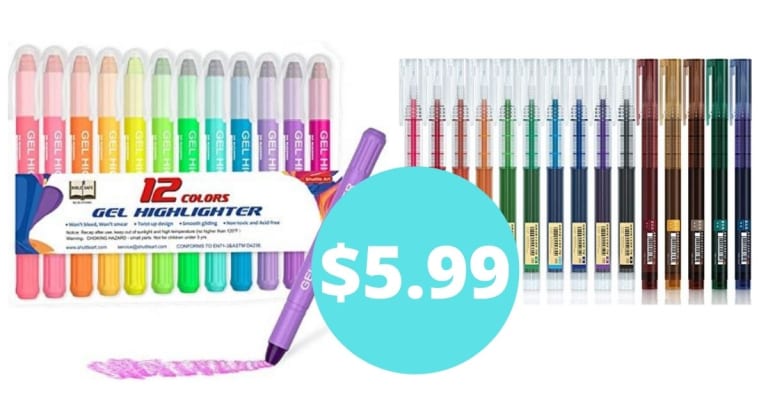 Shuttle Art 12 Colors Gel Highlighters for $5.99