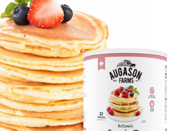Augason Farms Buttermilk Pancake Mix Makes Almost 100 Pancakes $7.30 (Reg. $20.99) – Just add water – 10 Year Shelf Life!