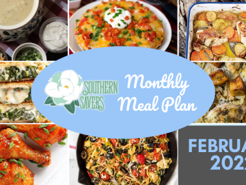 Southern Savers FREE February 2022 Monthly Meal Plan