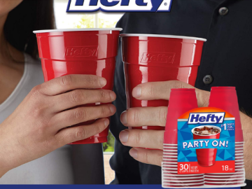 Hefty 30 Count Party On Disposable Plastic Cups, Red, 18 Ounce as low as $1.79 Shipped Free (Reg. $3) | 6¢/Cup