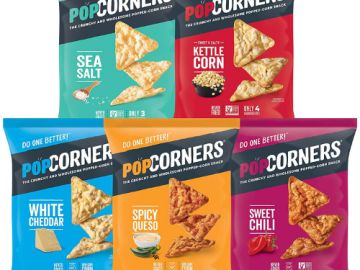 20-Pack Popcorners Snacks Gluten Free Chips, Variety Pack $10.79 (Reg. $13.49)- FAB Ratings! | Just 54¢ each – 5 Flavors!