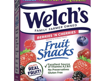 Welch’s Fruit Snacks, 40 count only $8.07 shipped!