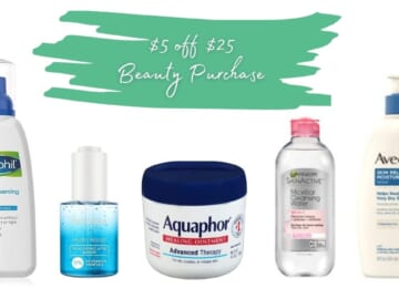 Amazon | $5 Off $25 Beauty & Skin Care