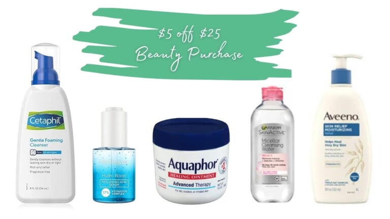 Amazon | $5 Off $25 Beauty & Skin Care