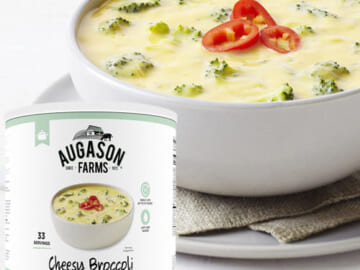 33 Servings Augason Farms Cheesy Broccoli Soup Mix, shelf stable! $17.46 (Reg. $33) – $0.53/ Serving, FAB Ratings!