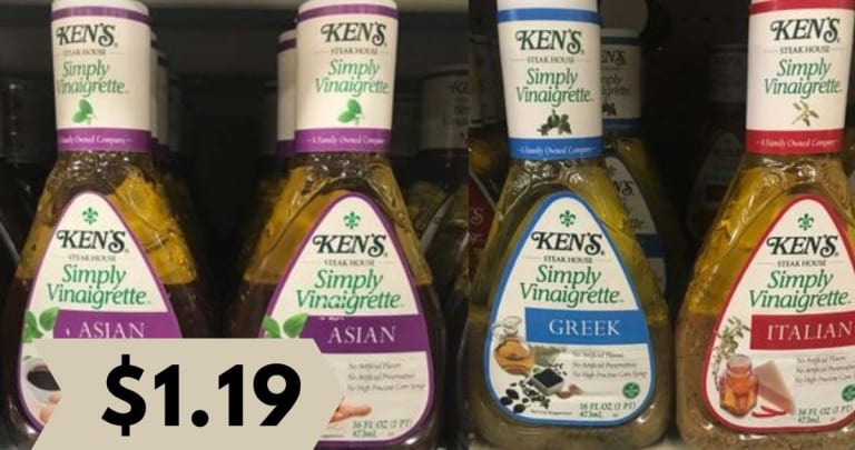 $1.19 Ken’s Steak House Dressing & Vinaigrette at Publix
