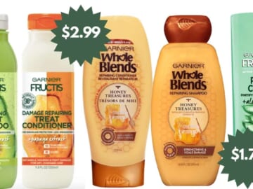 Garnier Treat, Whole Blends, & Fructis Hair Care Deals