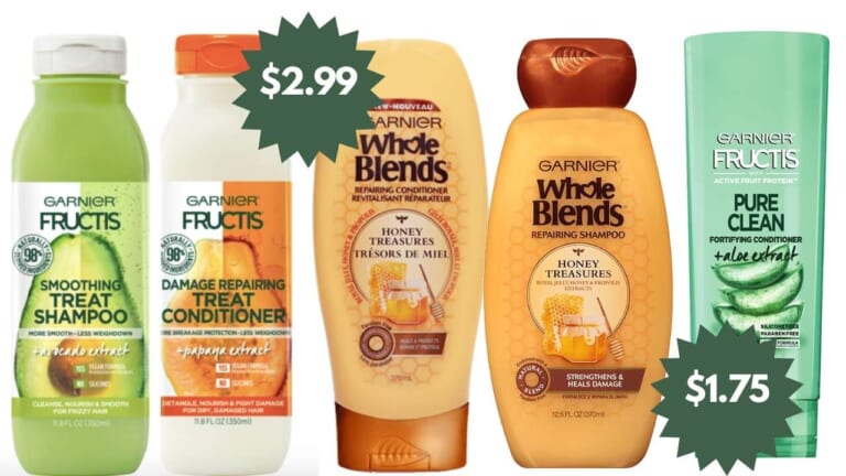 Garnier Treat, Whole Blends, & Fructis Hair Care Deals
