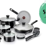 Macy’s | 14-Piece Ceramic Cookware $74.99