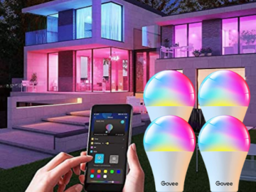 4 Pack Govee’s Wi-Fi Light Bulbs $27.19 Shipped Free (Reg. $38.99) | $6.80 each – Requires no hub for voice control!