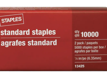 Box of 10,000 Standard Staples for just $0.86! (Reg. $7.29)