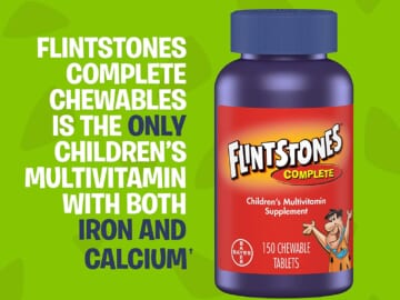180 Count Flintstones Children’s Multivitamin Chewable Tablets as low as $7.55 Shipped Free (Reg. $17.49) – $0.04 per Tablet, 12K+ FAB Ratings!