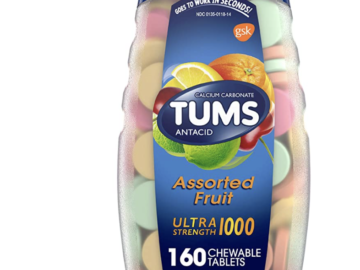 TUMS Ultra Strength Antacid Chewable Tablets, 160-Count for just $5.80 shipped!