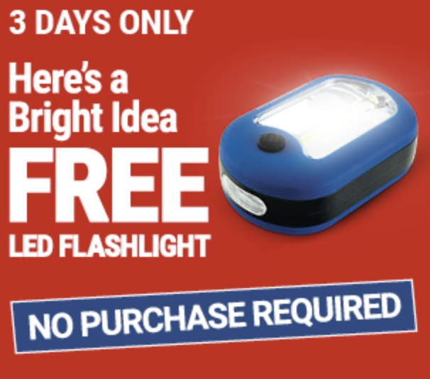 Free Ultra Bright LED Portable Worklight at Harbor Freight Tools!