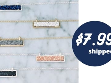 Stone Bar Necklaces for $7.99 Shipped
