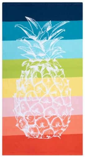 rainbow stripe beach towel