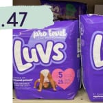 $2.47 Luvs Pro Level Diapers | Walmart Ibotta Deal