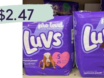 $2.47 Luvs Pro Level Diapers | Walmart Ibotta Deal