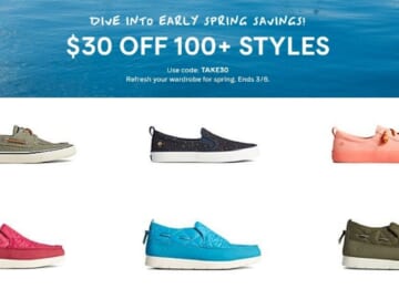 Sperry Coupon Code | $30 Off Select Styles