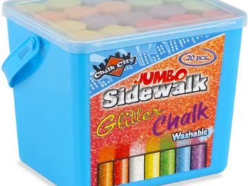 20-Count Sidewalk Glitter Chalk $9.99 (Reg. $12) | 50¢ each! – FAB Easter Basket Stuffer!