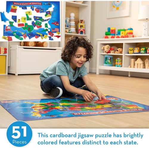 Melissa & Doug 51-Piece USA Map Floor Puzzle $6.16 (Reg. $14) – 9K+ FAB Ratings! BEST PRICE