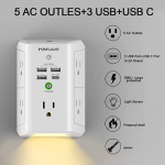 Check out this Must Have 6-Outlet Extender w/ 2-USB Ports, Night Light, and Surge Protection Just $15.99