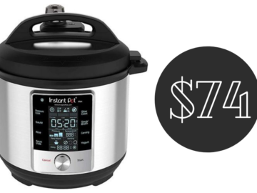 Instant Pot Max 6 Qt Pressure Cooker with 15psi for $74